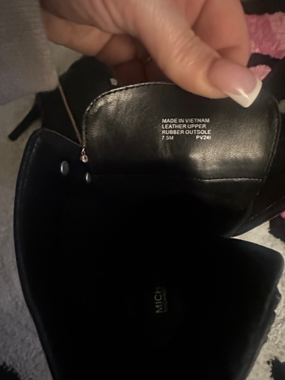 MICHAEL KORS Black Lace-Up Stiletto Ankle Boots - Picture 3 of 3